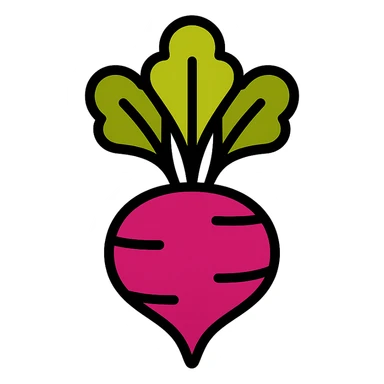 beetroot, colorful outline icon sticker