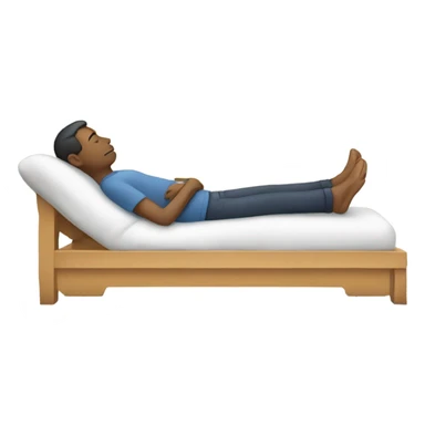 Person laying down sticker