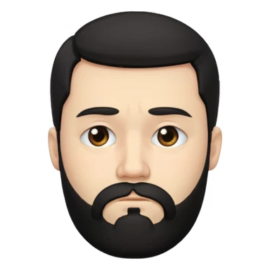 мужчина с белым тоном кожи и черными волосами и бородой с грусным взглядом sticker