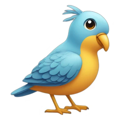 bird emoji thinking about something sticker