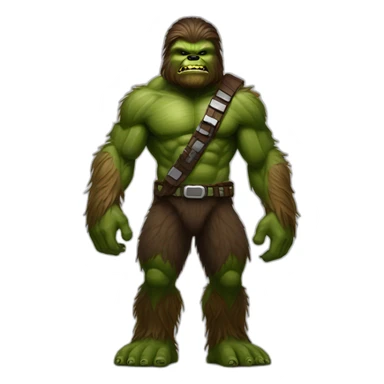 Chewbacca hulk hybrid full body sticker