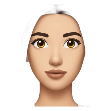 Dua Lipa wwith reel red hair sticker