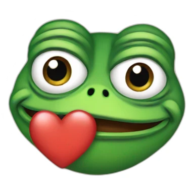 Pepe the frog with heart sticker