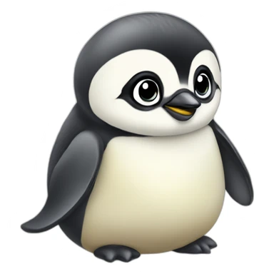 emperor penguin baby sticker