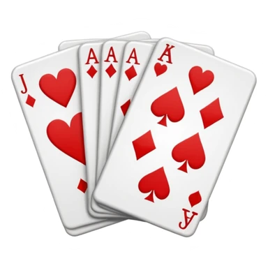 Cute deck of cards red color  sticker