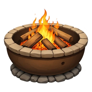Fire pit sticker