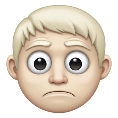 Super idol as sad trollface with 2 very white BØB eyes sticker