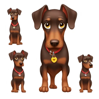 Red Dobermann sticker