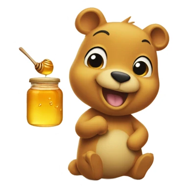 Winnie the phoo With Honey sticker