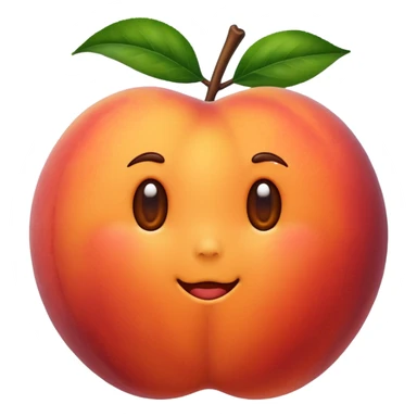 Peach sticker