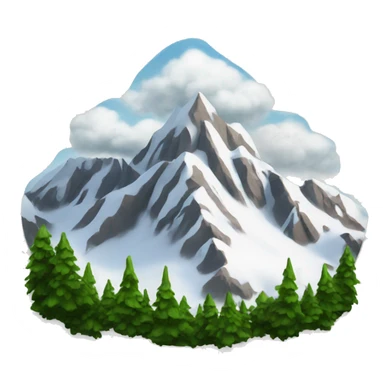 snowy mountain sticker