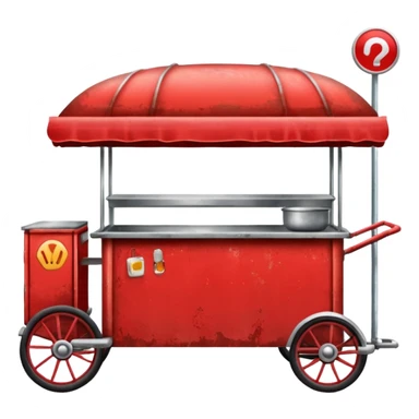 red food cart. sticker
