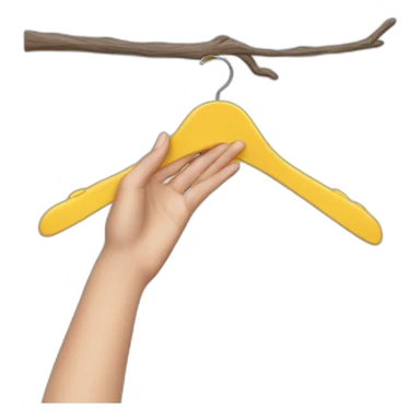 hand holding an hanger sticker