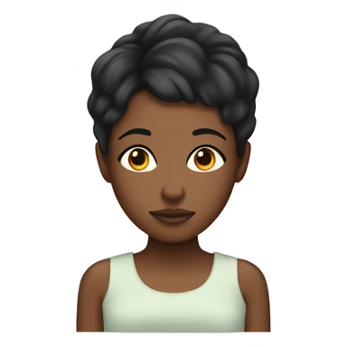 black girl with pixie cut sleep sticker