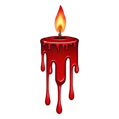 candle with blood drips dark red sticker