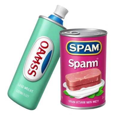 spam meat toothpaste  sticker