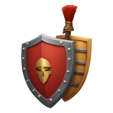 gladiator red shield sticker