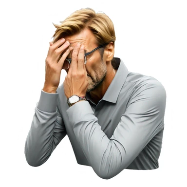 Jurgen Klopp facepalm emoji sticker