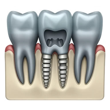 3D render of Dental X-Ray, X-Ray imaging aesthetic, translucent materials showing internal structure, row of teeth roots in grey-scale, medical scan style, emoji style, isolated on white background --v 6.0. sticker