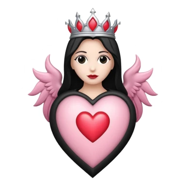 Light pink black and silver sacred heart gothic sticker