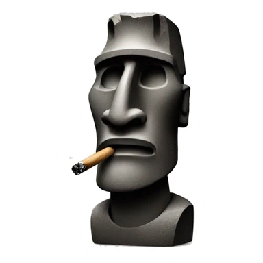 Easter island head smoking sticker