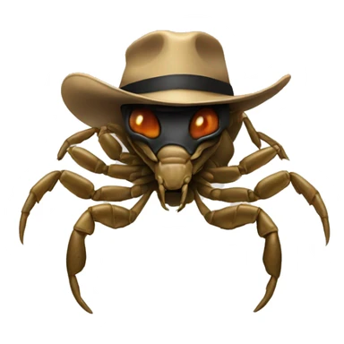 Scorpion with hat sticker