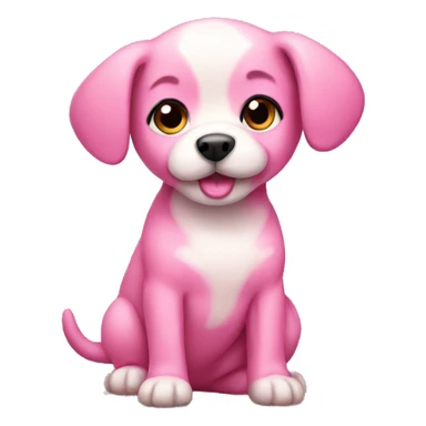 Pink puppy sticker