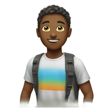 boys enjoying a sunny day sticker