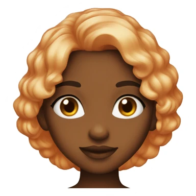 Orange dark skin girl orange colored kissy lips  sticker