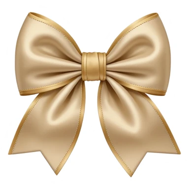 Beige bow sticker