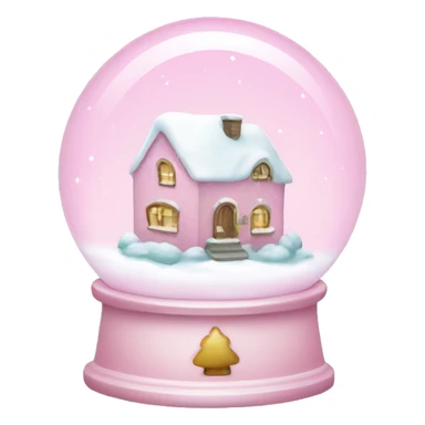 Pastel pink snow globe sticker