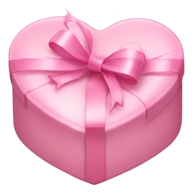 Heart shaped box with ribbon light pink sticker
