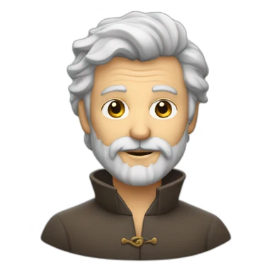 Vieux chauve avec une barbe sticker