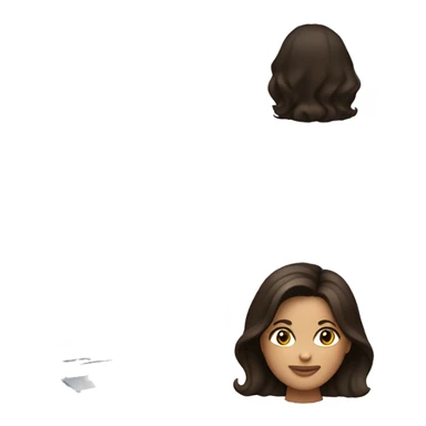 Pretty brunette woman on macbook sticker