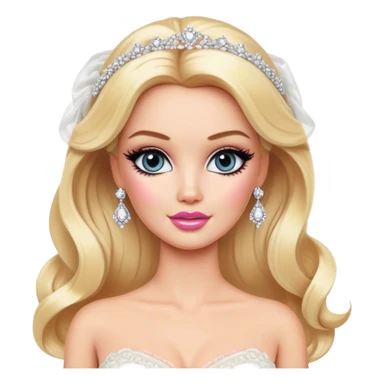 blonde makeup artist barbie, bridal sticker