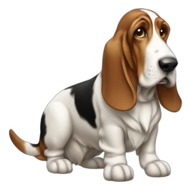 Dog basset hound full-body sticker