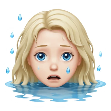 Tête qui se noit dans l’eau sticker