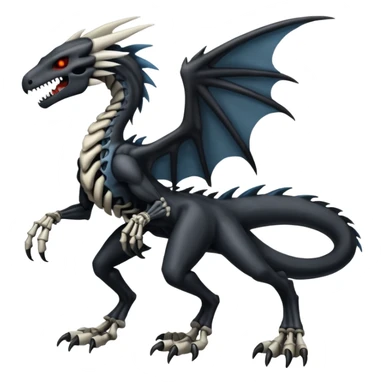 Edgy Cool Badass Evil Skeletal Salandit-Zekrom-Silvally-Nargacuga-fusion (full body) sticker