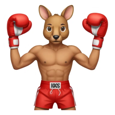 Kangaroo boxer sticker