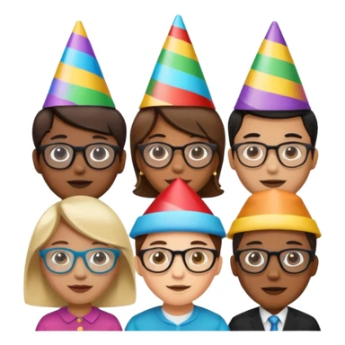 pand with party hats and opticals sticker