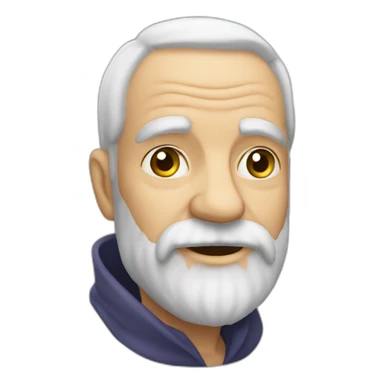 Un vieux barbu chauve sticker