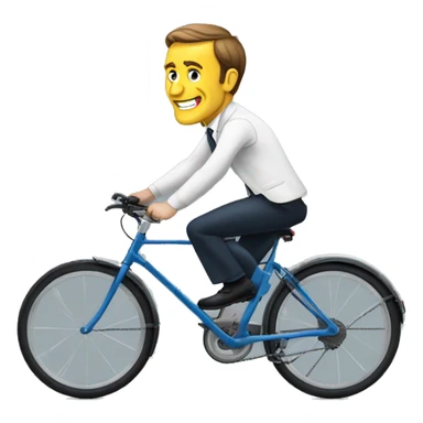 Macron sur un velo sticker