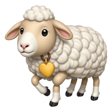 High resolution of A  running sheep sticker