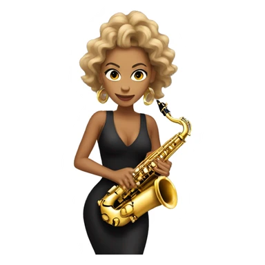 Beyonce with a saxophone sticker