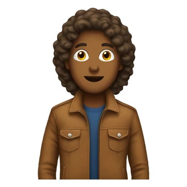 Brown suede jacket sticker