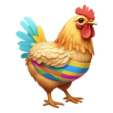 Chicken in a bikini sticker