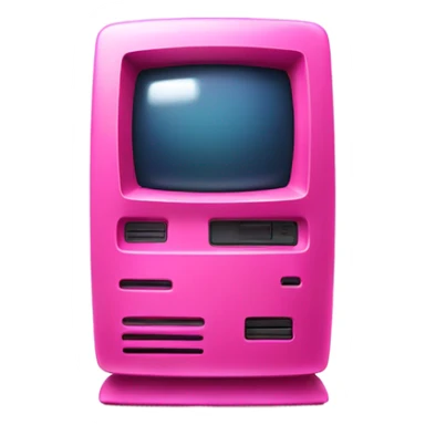 intensive pink color macintosh computer sticker