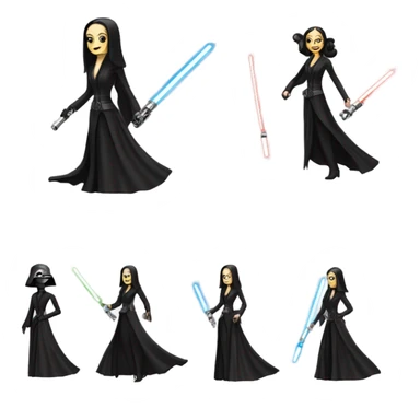 Jedi Morticia Addams flying a Jumpspeeder anti-gravity repulsorlift imperial speeder steampunk  sticker