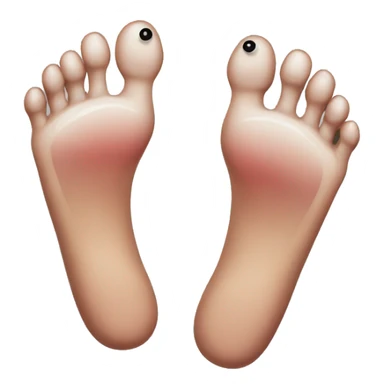 Feet with scary teeth sticker
