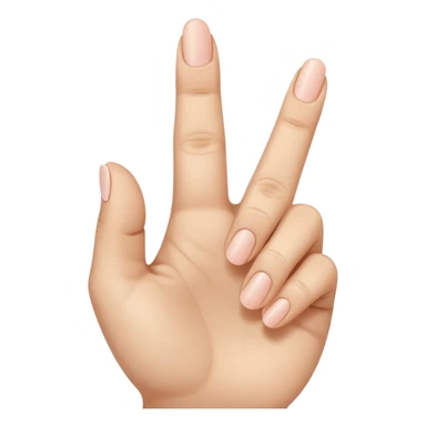pointer finger up, middle finger up and pinky finger up, ring finger down sticker